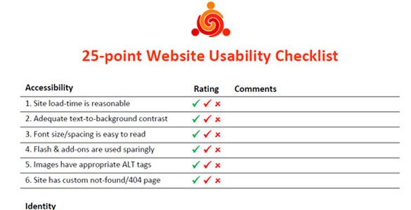 25-point Website Usability Checklist