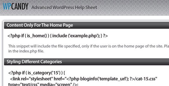 The Advanced WordPress Help Sheet