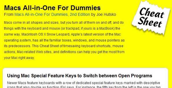 Macs All-in-one for dummies